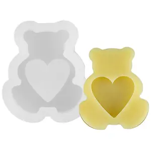 1pc, Heart-shaped Bear Silicone Baking Mold Bakeware