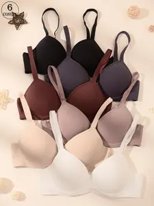 Women's Solid Color Adjustable Strap Underwire Bra, Casual Breathable Comfortable Bra for Daily Wear, Lingerie for All Seasons