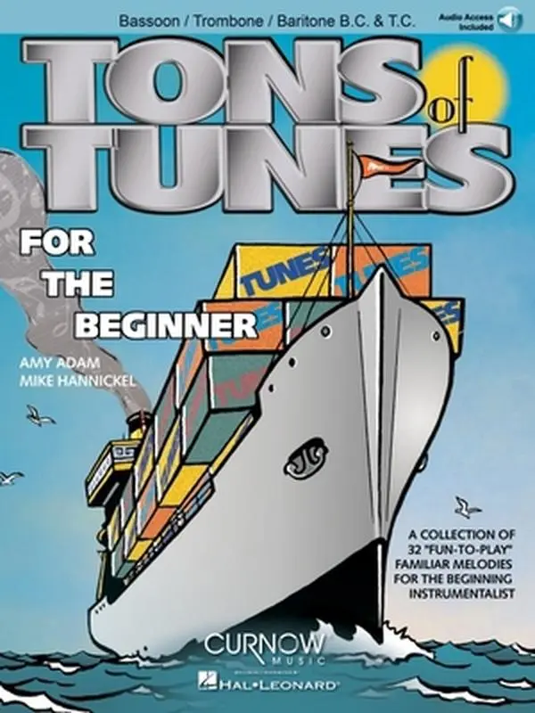 USED Book - Tons of Tunes for the Beginner (audio access included): Bassoon/Trombone/Euphonium B.C./T.C. - Grade 0.5 to 1 (Paperback) - english