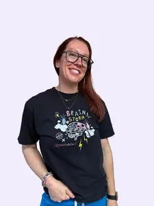 The Neuron Family Collab: Brain Storm Tee Shirt - Black