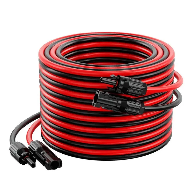 Solar Extension Cable 10FT 12AWG + 20FT 10AWG + 30FT 12AWG With Male & Female Connectors For Solar Panels, RV, Car & Solar Systems