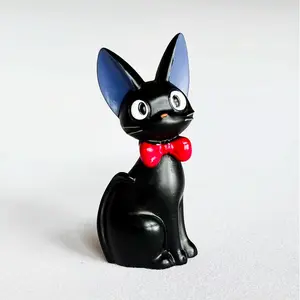 Resin black cat figurine for home decor Anime Figures JiJi