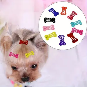 10-Pack of Adorable Personalized Pet Hair Clips - Perfect for Grooming Your Puppy or Kitten!
