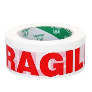 High Adhesive Fragile Item Tape, English Warning Label, Ideal for Sealing Boxes, Moving, Logistics, Caution Handling