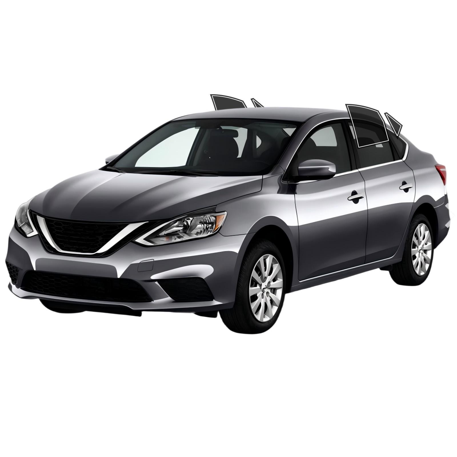 Precut Window Tint Film For Nissan Sentra 2013-2019 Window 2Ply Anti-Shatter, UV Block, Privacy Protection, Easy Install, No Trimming Needed,Heat & Glare Reduction