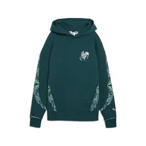 PUMA Womens Hoops X Harry Potter Cotton Hoodie Basketball Casual Outerwear Casual - Green