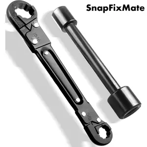 SnapFixMate Plumbing Tools, Angle Stop Wrench Kit, Plumbing Wrench. New Compression Angle Stop and Removing the Compression Ring Professional Plumbing Toolset For Easy Angle Stop And Supply Nut Installation