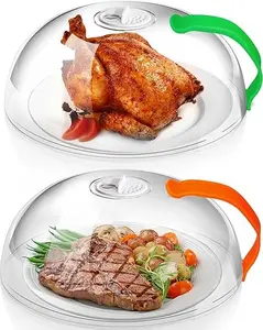 1 PC Microwave Cover for Food Splatter, BPA Free, Microwave Plate Cover Guard Lid with Handle, Food Cover Steam Vents Keeps Microwave Oven Clean-2 Pack
