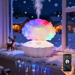 Sweet Furniture Smart 5-in-1 Humidifier with Aromatherapy Diffuser and Music Speaker, 7-Color LED Ultrasonic Atomizer Cool Mist, Suitable for Bedroom and Home Office, Humidifier Disinfectant, Aromatherapy Essential Oil Diffuser, Jellyfish Humidifier