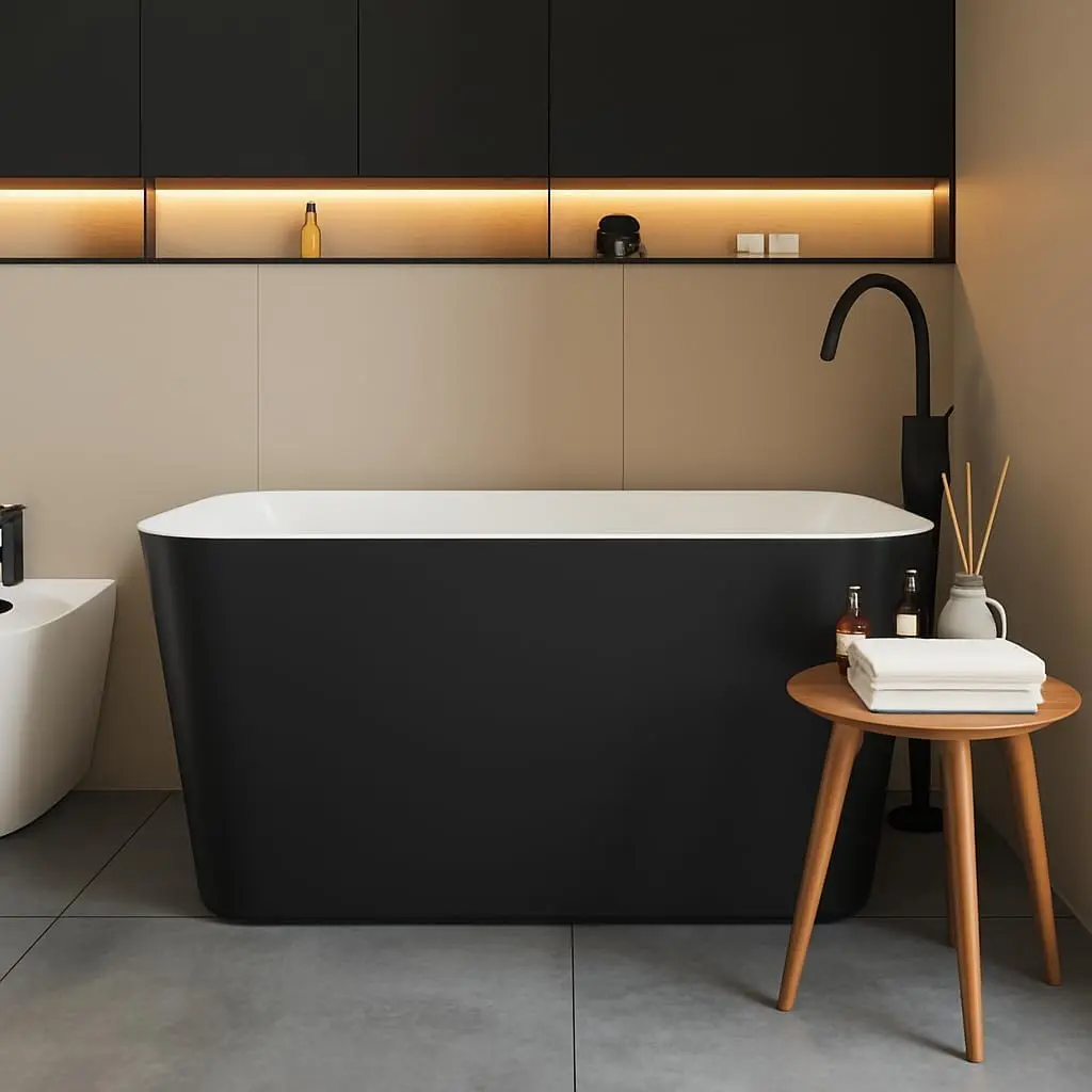 49" black outside and white inside