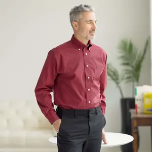 Brooks Brothers  X MagnaReady Stretch Long Sleeve Tartan Plaid Button-Down Collar with Magnetic Closures