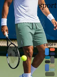 Men's Sporty Shorts for Spring & Summer, Quick-Dry Solid Color Five-Quarter Pants, Ideal for Outdoor Activities, Cycling, Gym Training