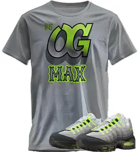 Custom Printed T-Shirt Matching Max OG 95 Neon