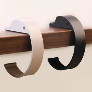 2PCS Purse Hook for Table Purse Hanger for Desk Portable Desk Bag Hook Non-slip Purse Holder for Table High-Strength Alloy Material for Durability Hangers for Table for Heavy Loads((Black and Gray)