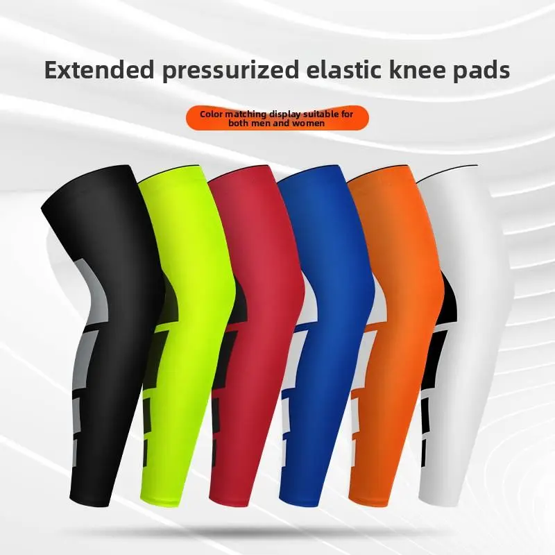 Unisex Adults' Athletic Thigh & Leg Compression Sleeves, 15% Spandex Polyester Blend, Graduated Compression, Non-Slip Silicone Grip for Running, Intense Workouts