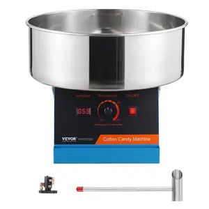 【Summervibes】VEVOR Electric Cotton Candy Machine, 1000W Candy Floss Maker, Commercial Cotton Candy Machine with Stainless Steel Bowl, and Sugar Scoop, Perfect for Home Kids Birthday, Family Party (Blue)