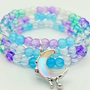 Blue & Purple Moon Bracelet Stack – Dopamine Jewelry