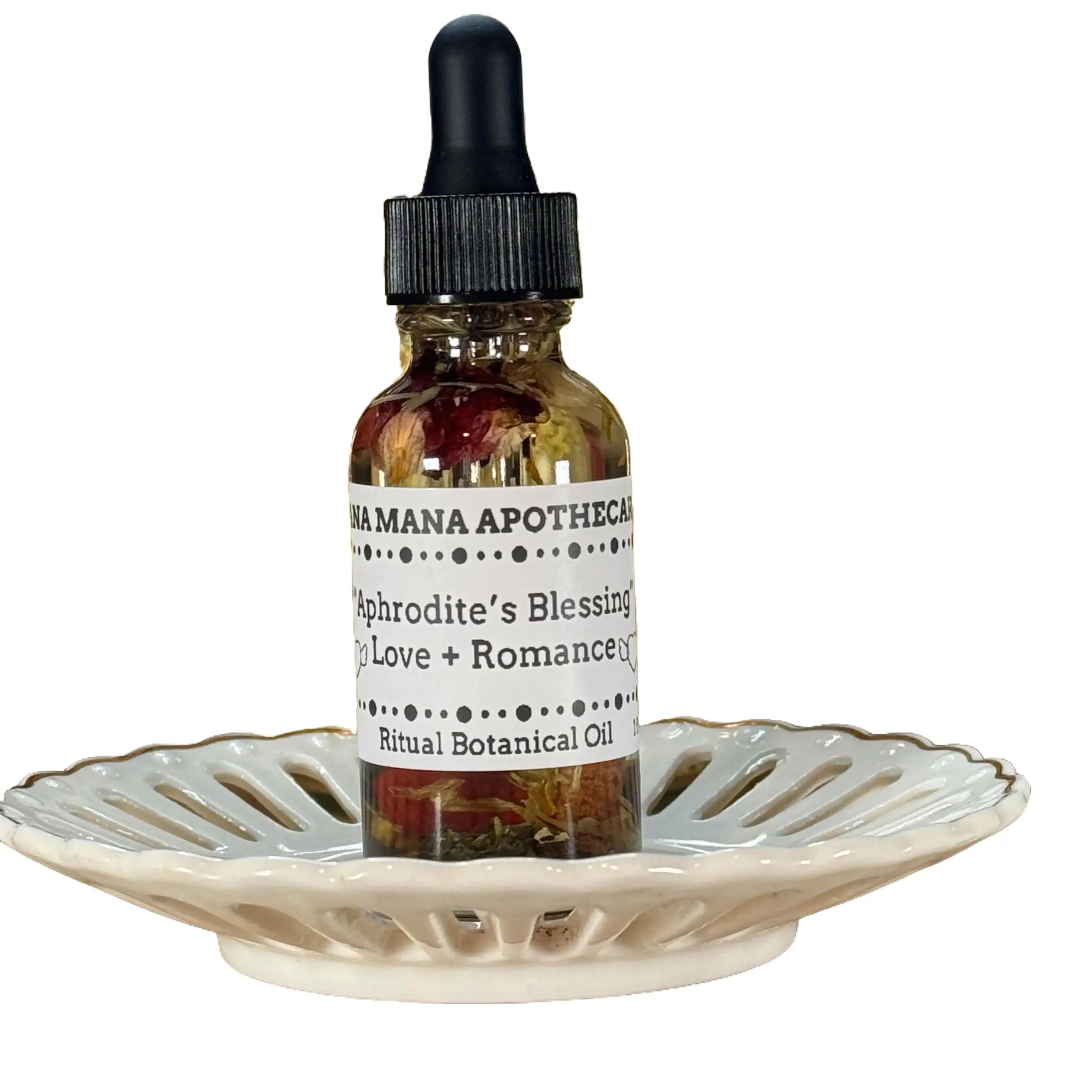 Sana Mana Apothecary Aphrodite's Blessing Love + Romance Ritual Botanical Oil All-Natural Hand-Crafted Herbal Blend