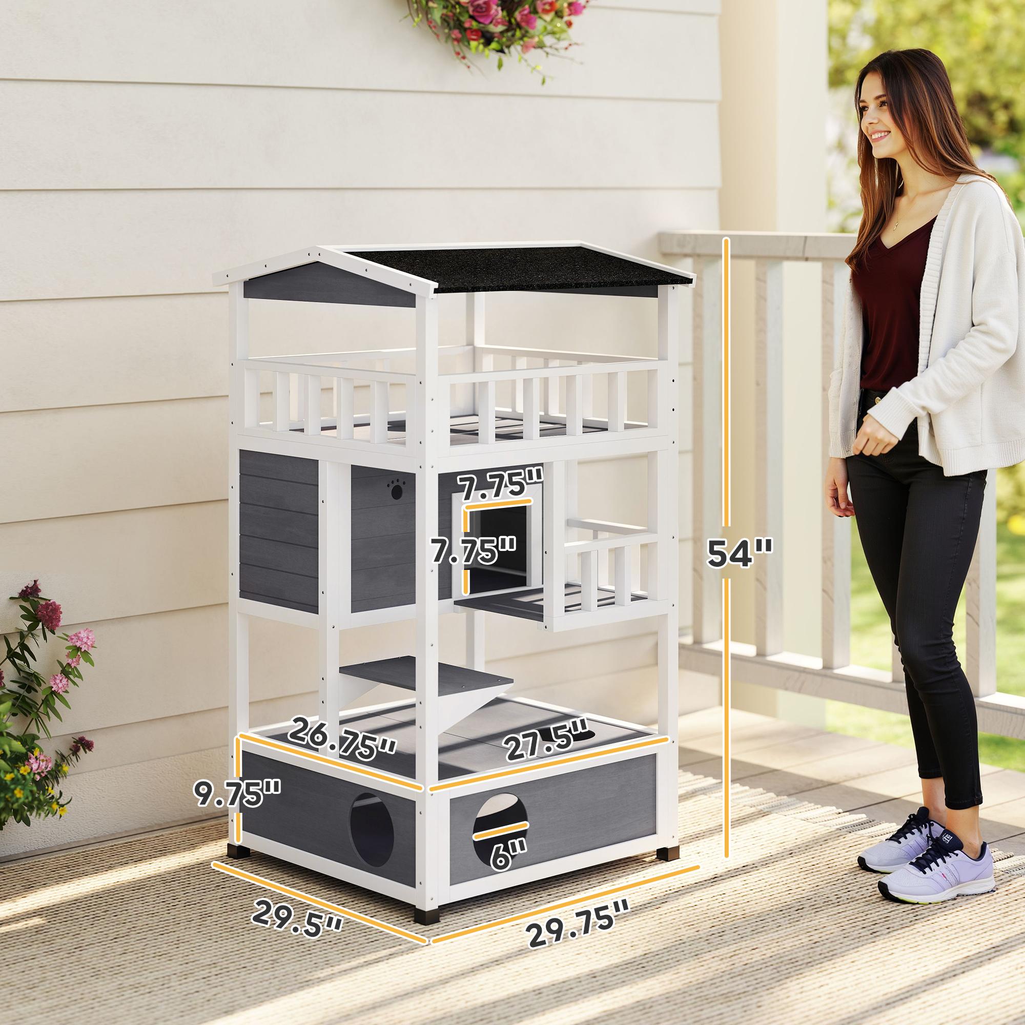 Wooden Outdoor Cat House