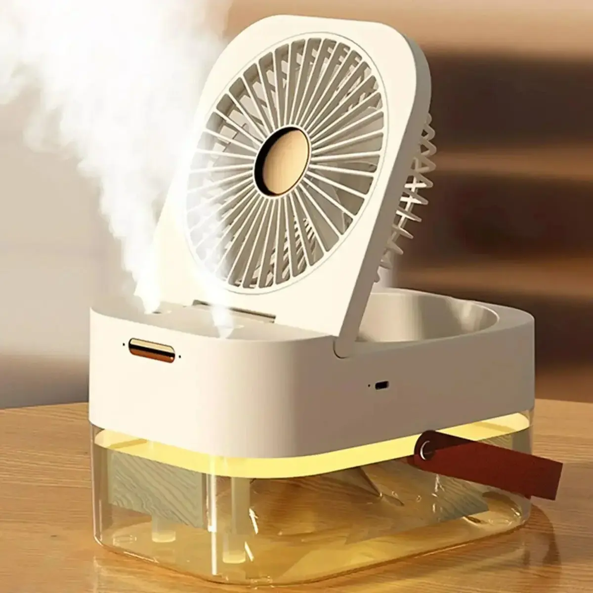 Remote Control Spray Humidification Fan Mini Air Cooler Mute USB Electric Fan