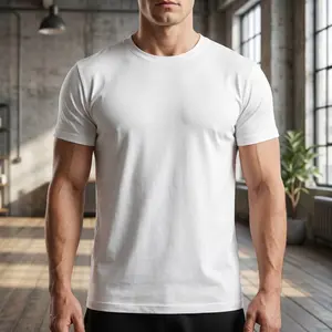 Men's Muscle Fit Workout T-Shirt - Short Sleeve Crewneck Athletic Top - Stretchy Lightweight Activewear for Gym and Fitness