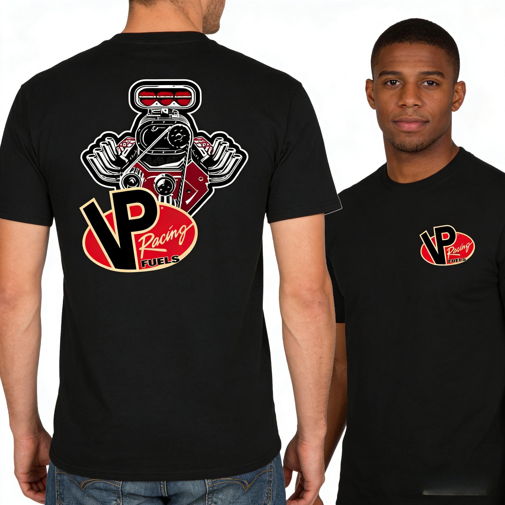 Youth & Adult VP Racing Fuels V8 Engine Graphic Tee - Tropical Car Lover's T-Shirt Soft Cotton Fleece, Unisex Fit, Vintage Look, Cozy & Breathable for Everyday and Game Day Wear OYTA6