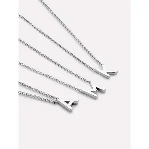 Silver Initial Necklace - Letter Necklace