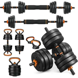 4 in 1 Adjustable Dumbbell Barbell Weight Set, Multi-scene Home Fitness Weights for Full Body Exercise, Muscle Sculpting & Strength Training