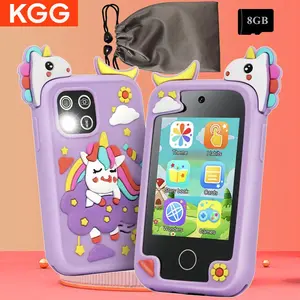 Kgg Mini Phone 8GB with Dinosaur Unicorn Silicone Case, Student English Word Learning Machine, Story Playback Early Education Toy