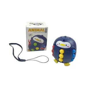 [2026 New Hot Product] Animal Cartoon Shaped Finger Fidget Spinning Top, Colorful Beads Left-Right Rotation Scramble And Restore Fun, Easy to Use And Creative, Portable Bag Charm