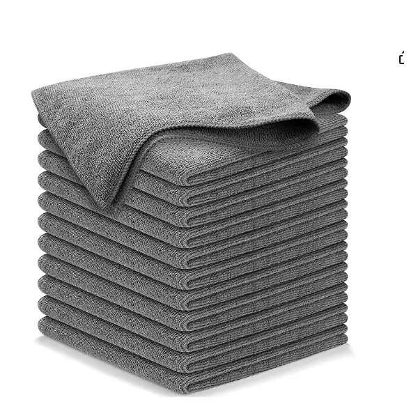 Gray Cleaning Cloths, 5 Pieces