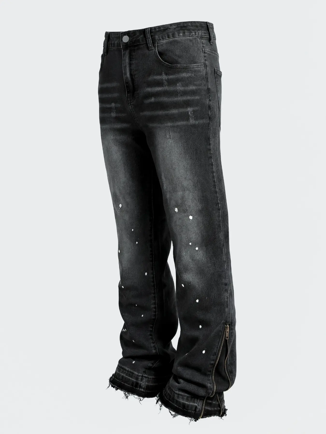 black stacked flare jeans - TikTok Shop