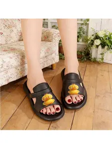 EVA Crown Little Yellow Duck Indoor Slippers for Home, Lightweight And Comfortable, Essential for Both Men And Women in All Seasons., Women Shoes