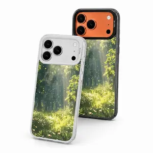 Phone Case Sunlit Forest Green Trees and Golden Rays mobile phone case suitable for iPhone 17 16 15 14 13 12 11Pro Max mobile phone protective case iPhone XS XR X 8 7 Plus