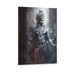 Lord Vishnu GodVishnu Hindu God Vishnu Posters Canvas Poster Bedroom Decor Sports Landscape Office Room Decor Gift Frames Ornaments Wall Artistic