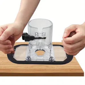 Wood Router Base for Edge Guide, Woodworking Trimming Machine Milling Groove Flip Engraving Trimming Opening Milling Base, Power Tool Accessories
