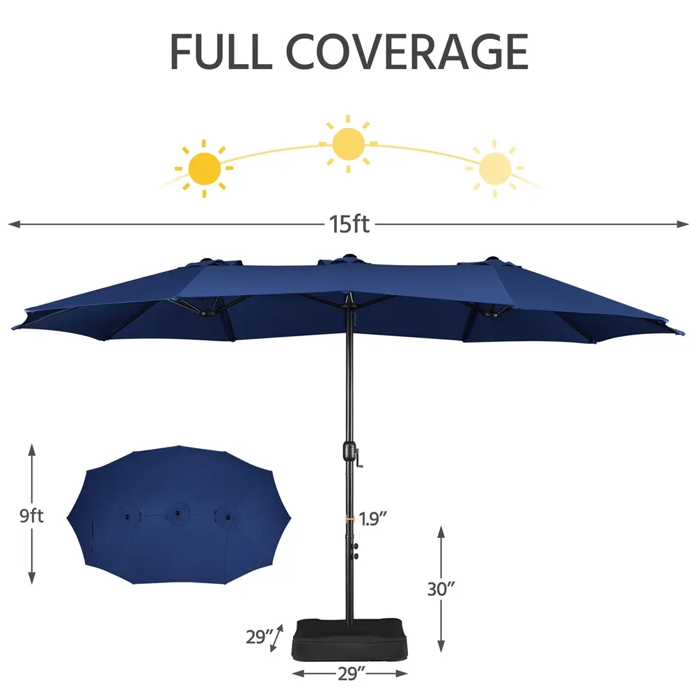 15FT-Navy Blue-Base Include