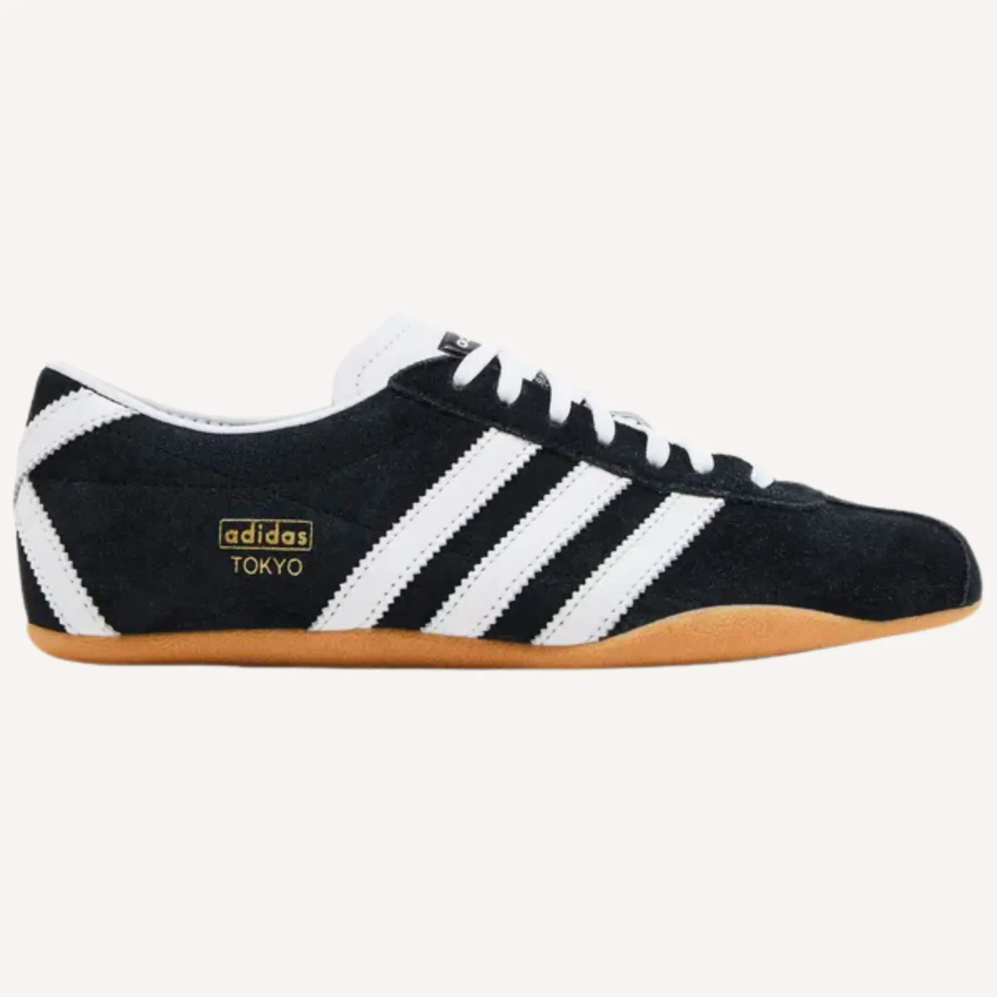 Adidas Originals Women's Classic Lace-Up 3 Stripes Casual Wear Black Tokyo Sneakers, Style JI0183, Classic Sneaker, Three Stripes