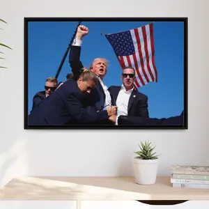 Trump Photo Fight Poster, Donald Trump Assassination Trump Fight Posters (NO FRAME)