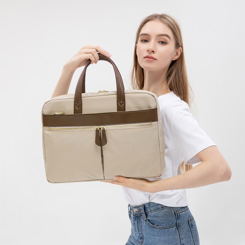 Waterproof 16-inch Laptop Bag with Suitcase Fastening Strap Commuter Tote for Office Use Compatible with MacBook Pro Ultra-Large Capacity Shockproof Insulating Layer Multi-Compartment Storage