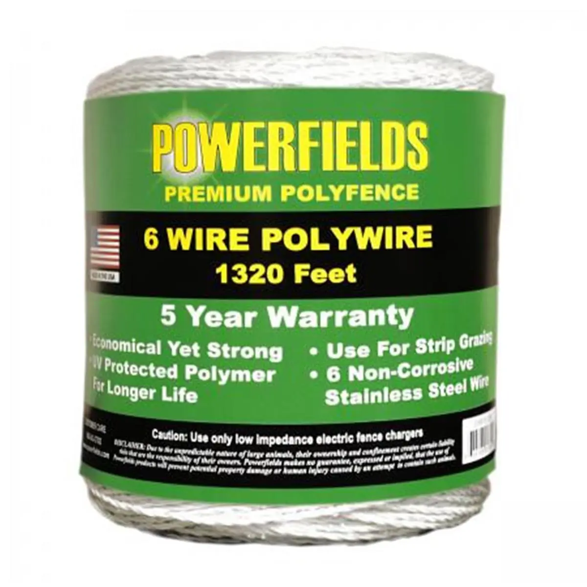 212 MAIN Outdoor 6-Wire Polywire Fence - 660 ft White Polyfence, Economical Yet Strong Pasture Management Tool, Quick & Easy Setup Dog Training & Behavior Aid (Pet Supplies)