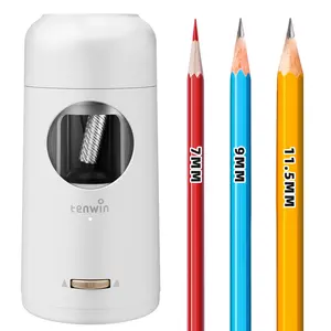 Fully Automatic Electric Pencil Sharpener with Massive Rechargeable Battery for 7-11.5mm Pencils & Color Pencils, Mechanical & Oversized Pencil Sharpener, Christmas Gift for Teacher/Student/Artist/Parent/Office/School