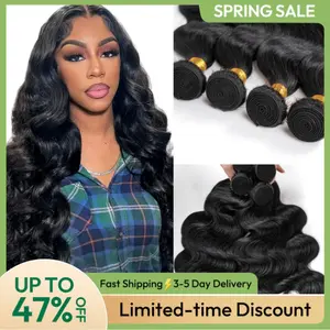 [Spring Must Have] Asteria Hair Brazilian Virgin Hair Extensions Body Wave Vacation Hair Natural Black Silky Straight Human Hair Bundle #TikTokShopBacktoSchool