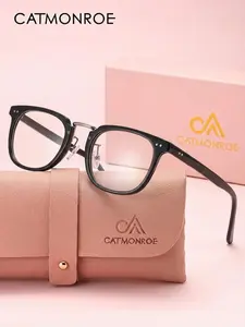 CATMOROE Comfortable Nose Support, Anti Blue Light Glasses For Men And Women, Oval Shaped Frames For Pc, Daily Learning, Office Games, Reducing Blue Light