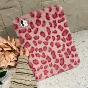 New Leopard Pattern iPad Case, Shockproof iPad Mini 6/7, Soft Fuzzy iPad 11/10, Apple Tablet Shell Pro 13 Inch, Air 5/4/3/2