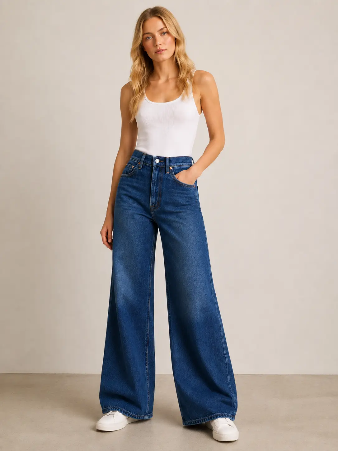 👖 Anthropologie Premium High-Rise Wide Leg Jeans – Dark Wash Denim ✨ Size 23