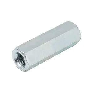 10 Packs 3/8"-16 Rod Coupling Nuts, UNC Threaded Hex Coupling Nut,Length: /4"