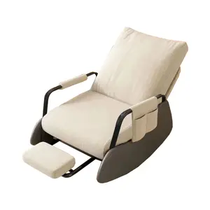 Foldable Recliner Chair with Foot Pads,Bedroom Backrest Chair,Comfortable Living Room Reading Chair sofa  bed sturdy frame