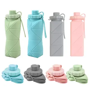 Silicone foldable water cup, portable and retractable water cup for outdoor use