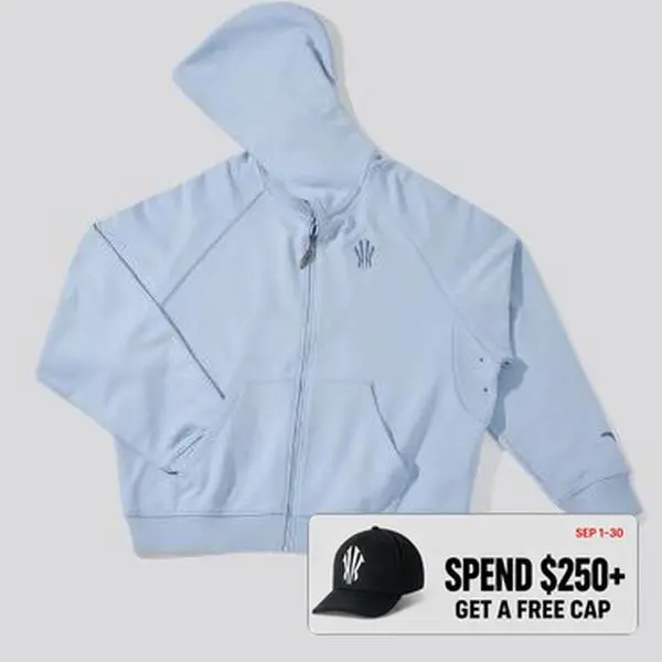 ANTA UNISEX Hélà Lotus FZ Hoodie Fashionable Light Blue Sports Daily Wear Basketball Clothes Athleisure Gym Casual Streetwear Activewear Fall Layering Gym Training Kyrie Irving